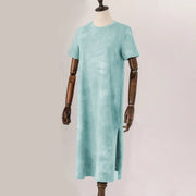 Short-Sleeve Cotton Midi Dress | OWNLUXE