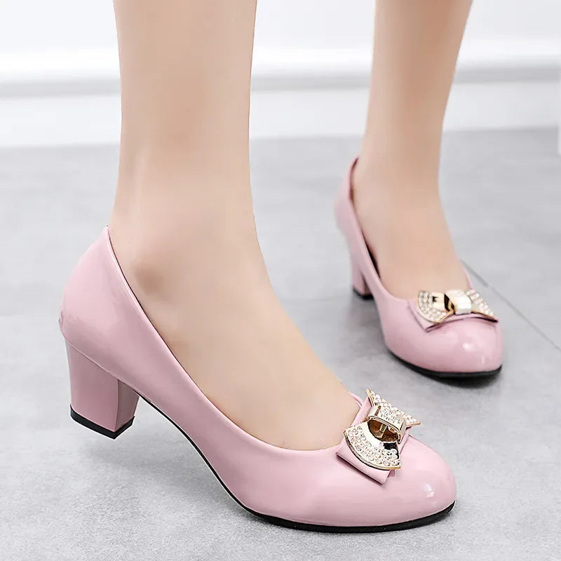 Checkered Pointed-Toe High Heel Pumps for Women