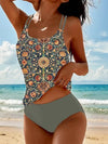 Women's High-Waist Printed Tankini Set | OWNLUXE