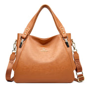 Luxury Soft Leather Tote Bag - Large Capacity Top-Handle Handbag | OWNLUXE