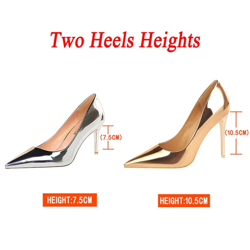 Women's Stiletto High-Heel Pumps (Bronze 7 5Cm) | OWNLUXE