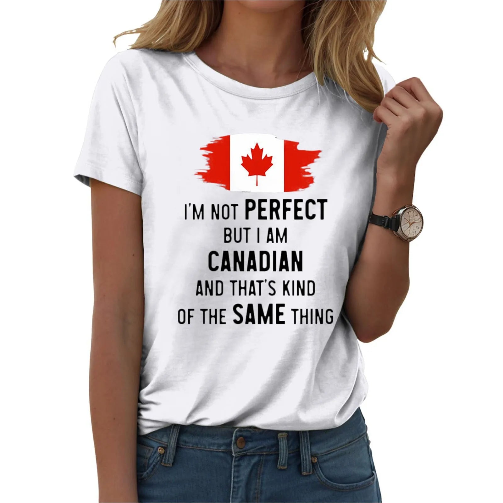 Fierce & Free: Women’s Canadian Pride T-Shirt / Féroce et Libre : T-shirt Fierté canadienne pour femme