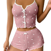 Two-Piece Polyester Pajama Set (White) – Shop at OWNLUXE