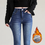 Skinny Denim Straight-Leg Pants | OWNLUXE