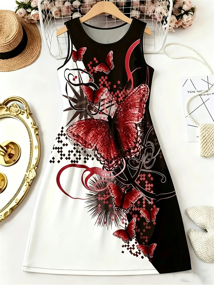 3D-Print Floral Print Sleeveless Printed Street | OWNLUXE