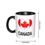 Maple Leaf Canada Canadian Is My Happy Place Mug Funny Ceramic Coffee Cups Tea Mugs Milk Cup Drinkware Gift for Friends