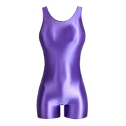 Metallic Satin Romper – Glossy Curve-Hugging One-Piece | OWNLUXE