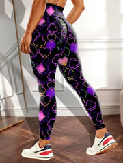 Seamless High-waisted Nude Felling Printed Pants Women's | OWNLUXE