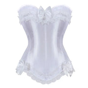 Satin Overbust Corset - Lace Up Bustier Top Gothic & Lolita Style | OWNLUXE