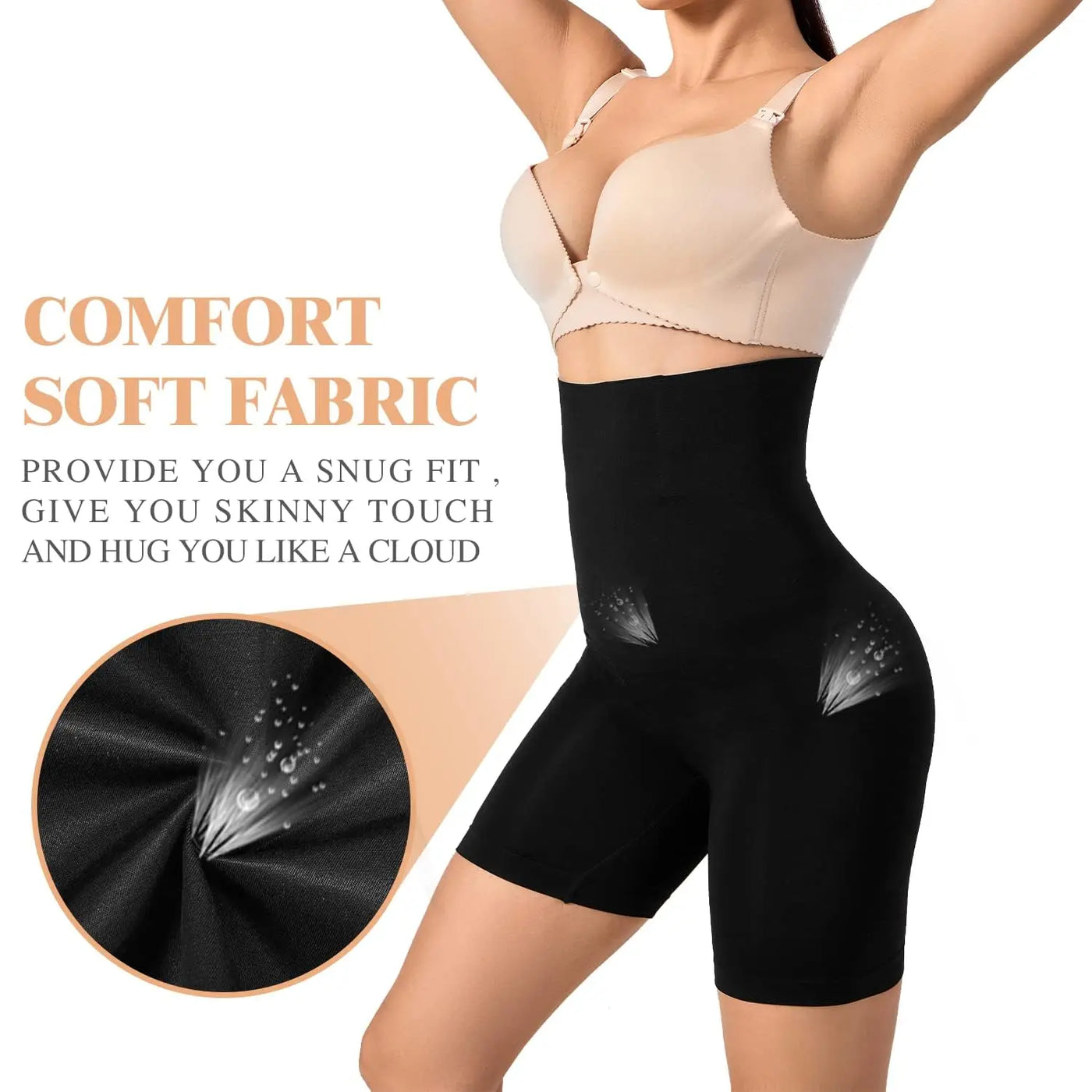 High-Waist Tummy Control Shapewear Shorts - Butt Lifter Shaper