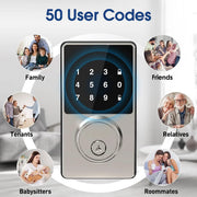 Smart Keypad Door Lock – PIN Code, Key Backup, IP66