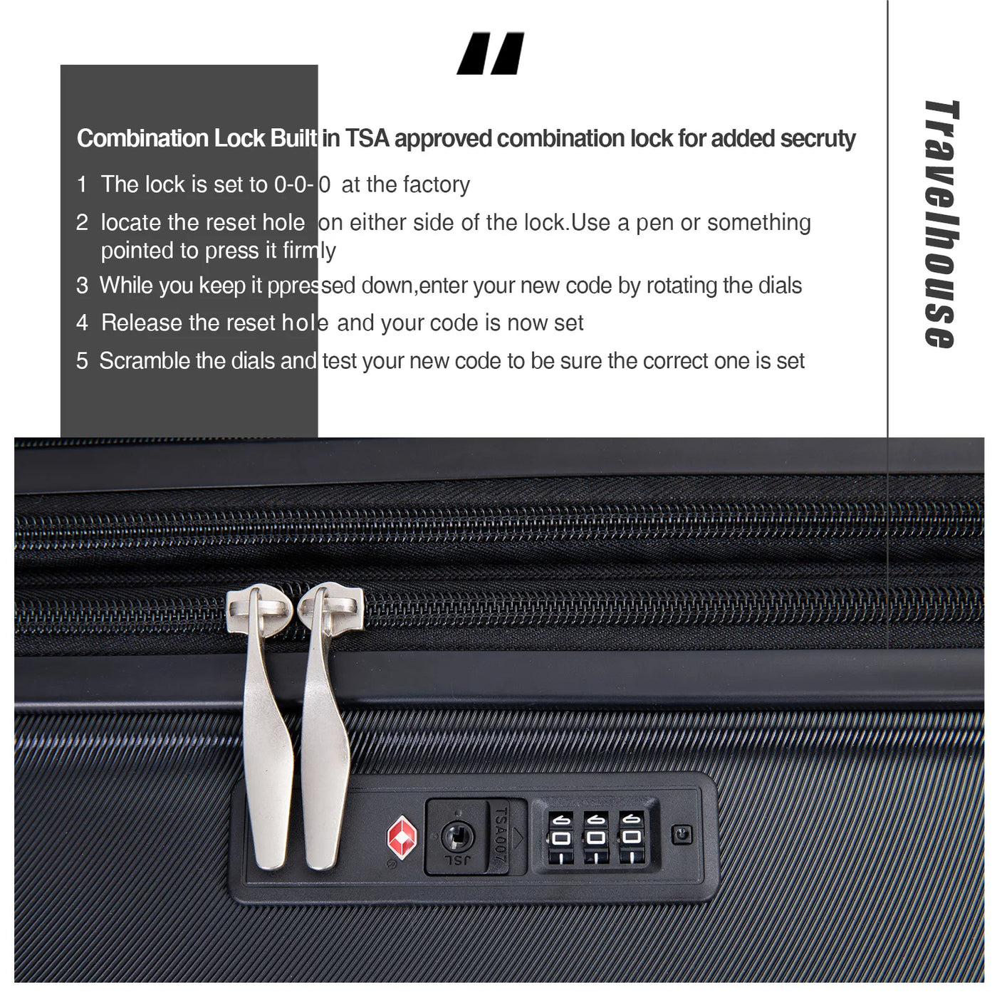 Travelhouse Spinner Luggage Set – Lightweight PC Suitcases