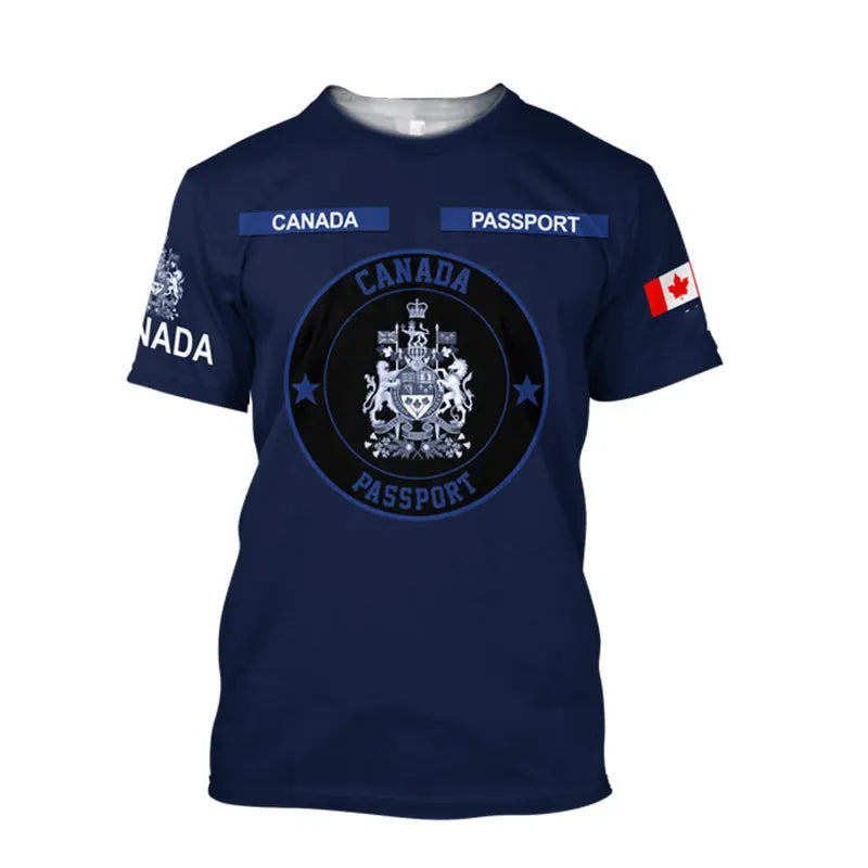 Canada Flag Camo Skull Graphic Tee – Military Street Style | OWNLUXE