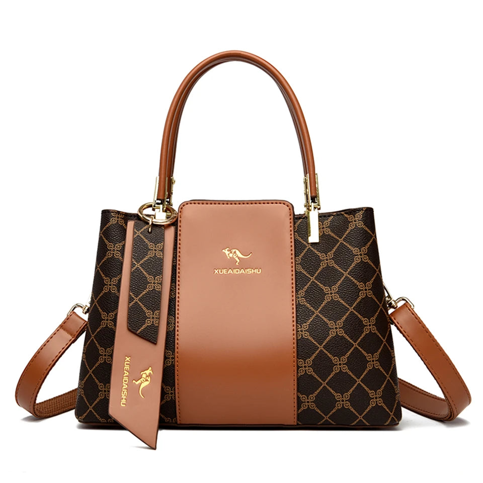 Soft Leather Shoulder Bag - Large Capacity Minimalist Tote for Women