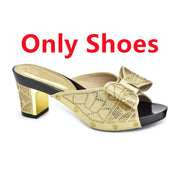 Rhinestone Shoes & Matching Bag Set - Party Wedding Heels with Purse