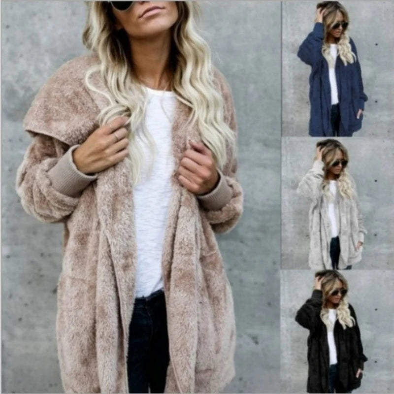 Hooded Long-Sleeve Oversized Cardigan | OWNLUXE
