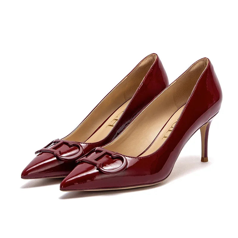 Women's Leather Heels (Apricot) – Shop at OWNLUXE