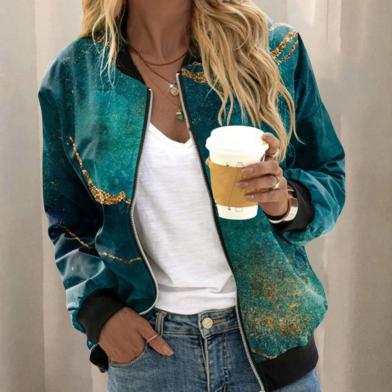 🌼 Women’s Casual Lightweight Zip-Up Jacket – Stylish & Cozy for Every Day 🧥