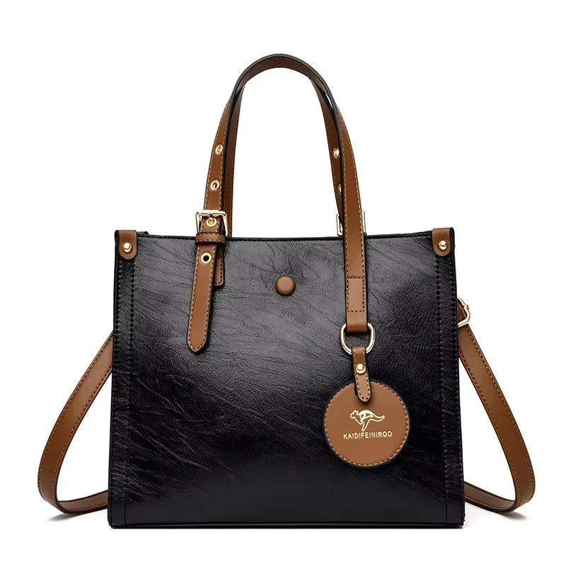 Stylish Patchwork Tote Bag - Soft Microfiber & Chic Sequins