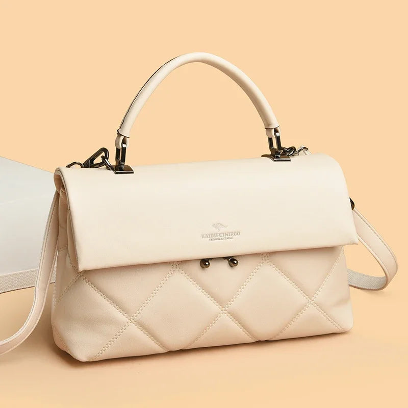 Soft PU Messenger Tote – Lightweight Everyday Shoulder Bag