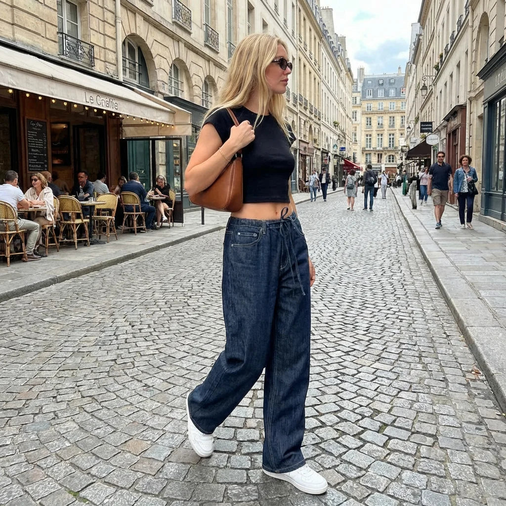 Slimming High-Waist Denim Pants | OWNLUXE