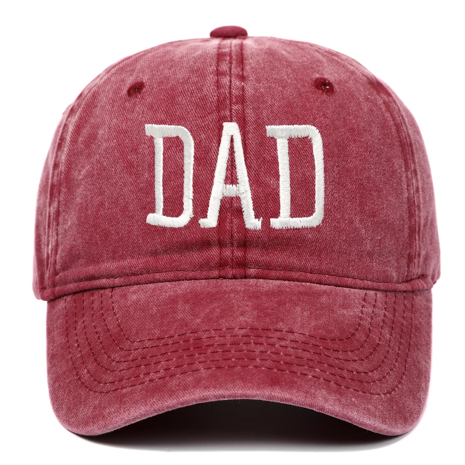 Mom and Dad letter embroidered baseball cap washed retro duckbill cap Father's Day Mother's Day best gift