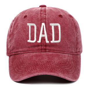 Mom and Dad letter embroidered baseball cap washed retro duckbill cap Father's Day Mother's Day best gift