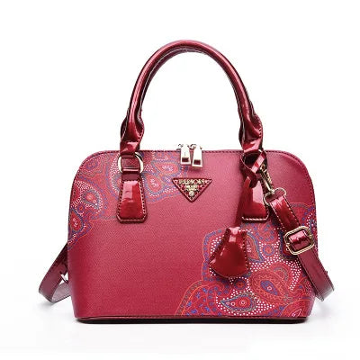 Fashion Elegant Shell Bag – Women's Flower Printing Tote Shoulder Crossbody