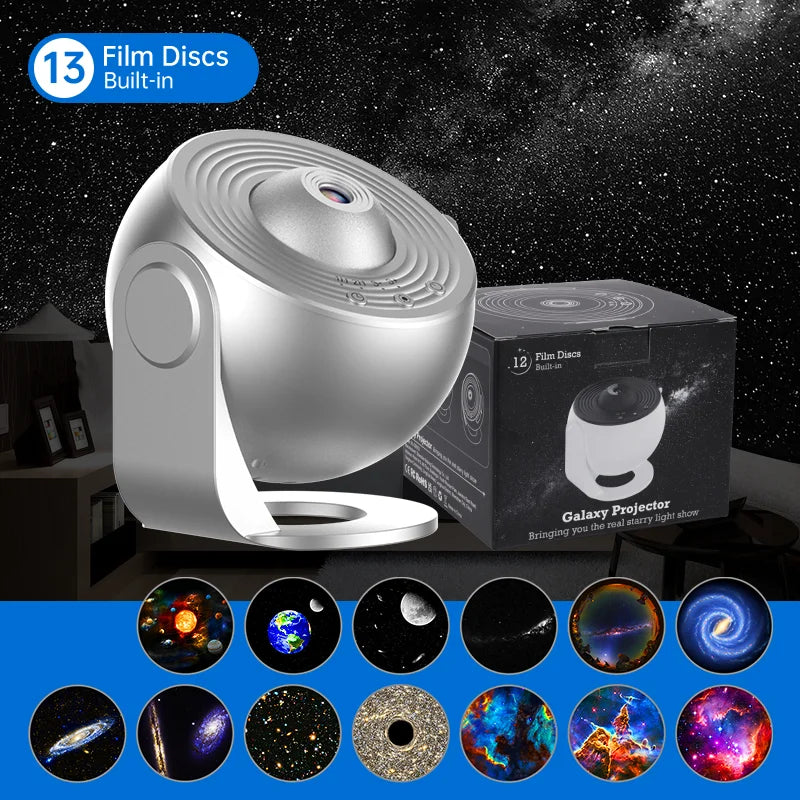 Galaxy Projector Night Light - 360° Rotating Starry Sky Planetarium Lamp