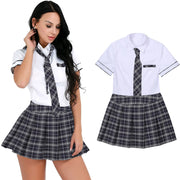 School Uniform Costume Set – 3-Piece Shirt, Skirt & Tie