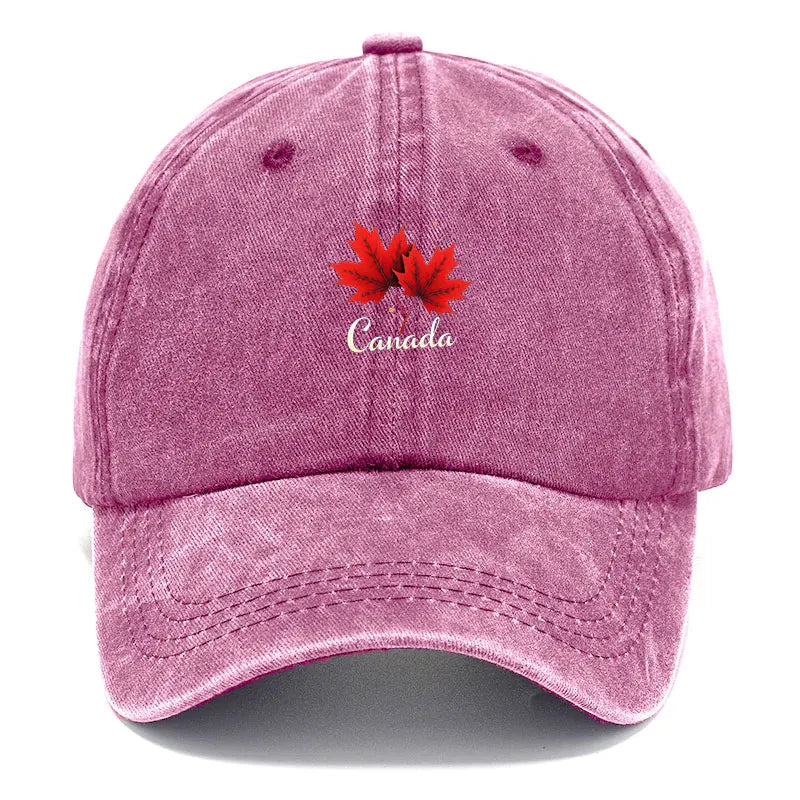 Canada Maple Leaf Vintage Baseball Cap – Washed Distressed Retro Hat | OWNLUXE