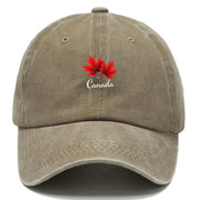 Canada Maple Leaf Vintage Baseball Cap – Washed Distressed Retro Hat | OWNLUXE