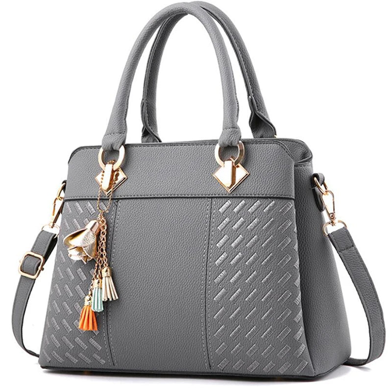 Embroidered Soft Satchel Bag – Elegant Everyday Handbag