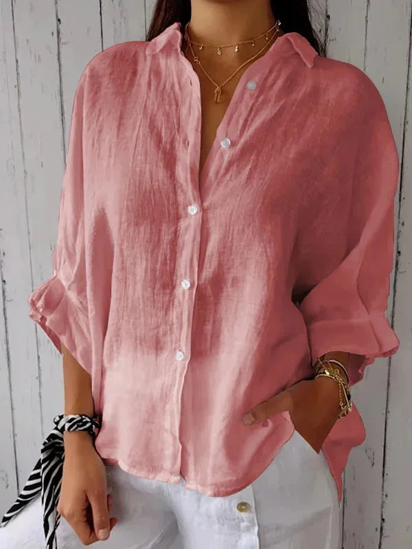 Cotton Linen Blouse | OWNLUXE