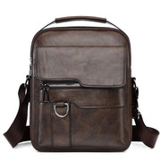 Women's Genuine Leather Flap Bag with Laptop Sleeve