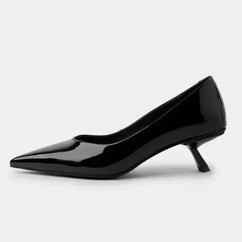 Women's Pointed Toe Leather Vintage Pumps – Shop at OWNLUXE