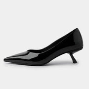 Women's Pointed Toe Leather Vintage Pumps – Shop at OWNLUXE