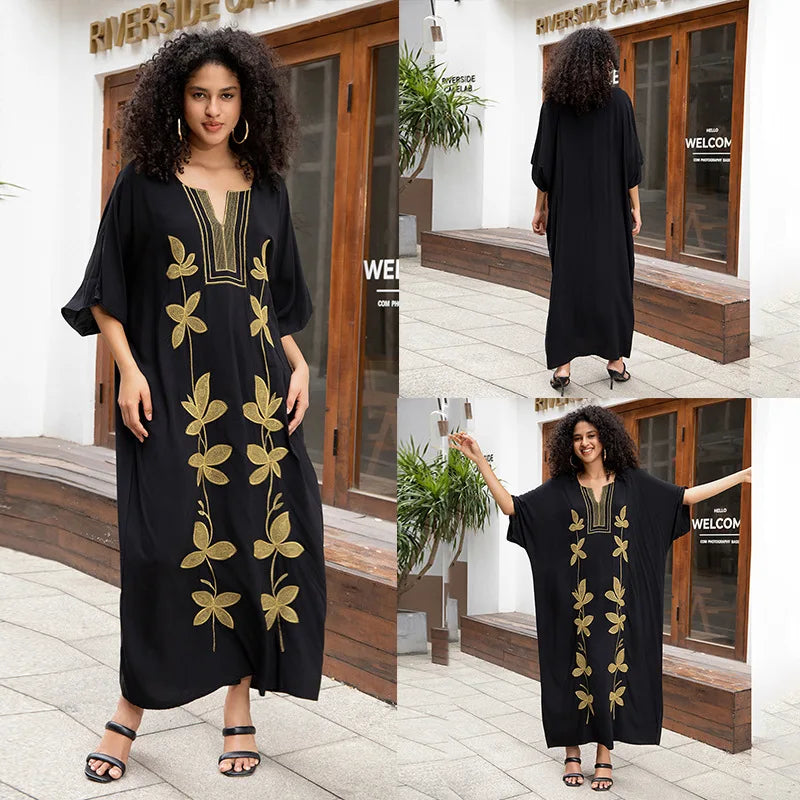 Women's Short Sleeve V-Neck Dress | OWNLUXE
