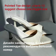 Women's Open Toe Leather Pumps (Silver) | OWNLUXE