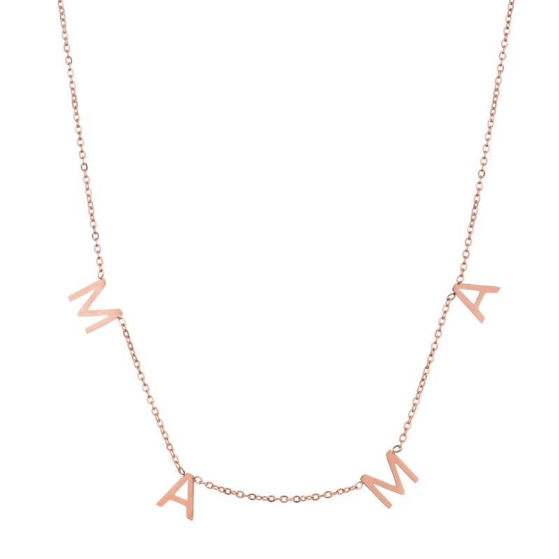 Mama Letter Necklace – Meaningful Everyday Gift (Style 1) | OWNLUXE