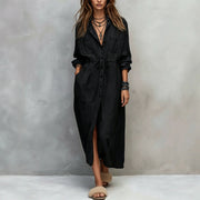 Women's Long Sleeve Maxi Vintage Top | OWNLUXE