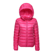 Women Hooded Short Puffer Jackets Arrivals 90 White Duck | OWNLUXE