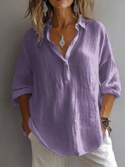 Women's Long Sleeve Breathable Cotton Top | OWNLUXE