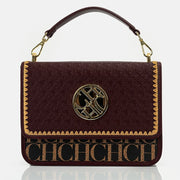 Letter Embossed Shoulder Bag - Luxury Party Handbag