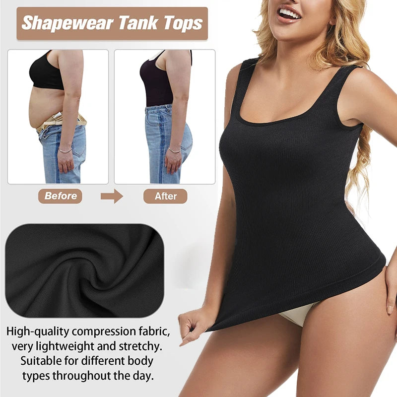 Seamless Square-Neck Tummy-Control Body Shaper | OWNLUXE