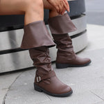 Load image into Gallery viewer, Mid-Calf Chelsea Boots with Low Square Heel
