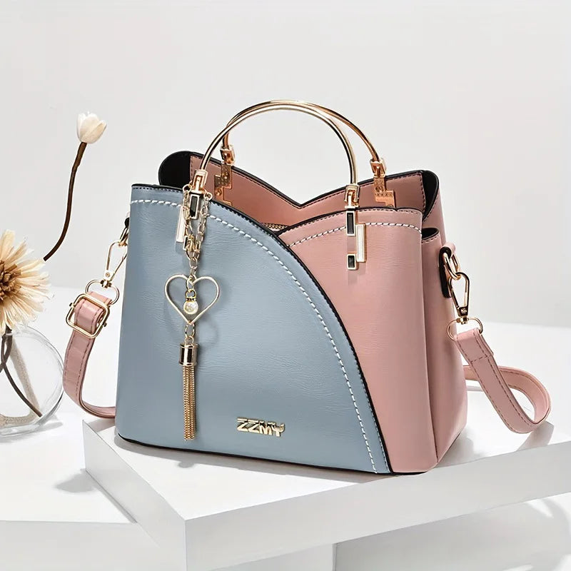 Patchwork Satchel Bag – Fashion & Versatile | Sac Besace Patchwork – Mode & Polyvalent