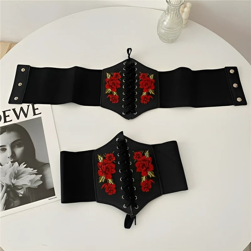 Women's High Waist Leather Waist Trainer (Black) | OWNLUXE