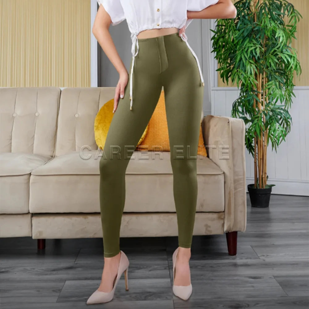 Women's High Waist Push Up Leggings (Black) | OWNLUXE