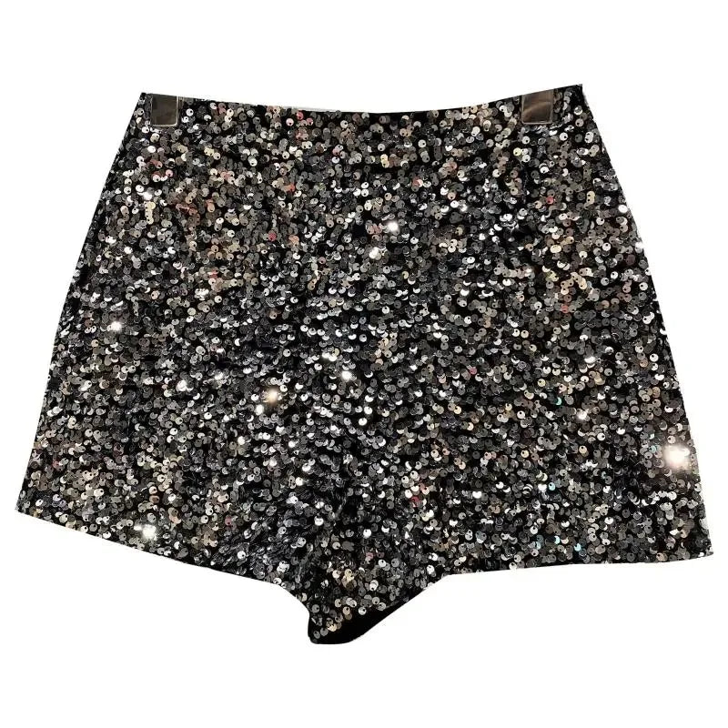 Velvet Sequin Shiny Shorts | OWNLUXE